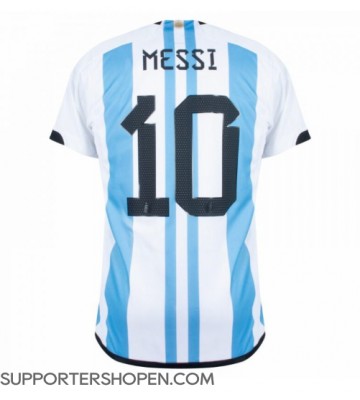 Argentina Lionel Messi #10 Hemma Matchtröja VM 2022 Kortärmad